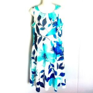 Womens NWOT Chico's Beautiful Floral Cutout Material Midi Dress Size 1
